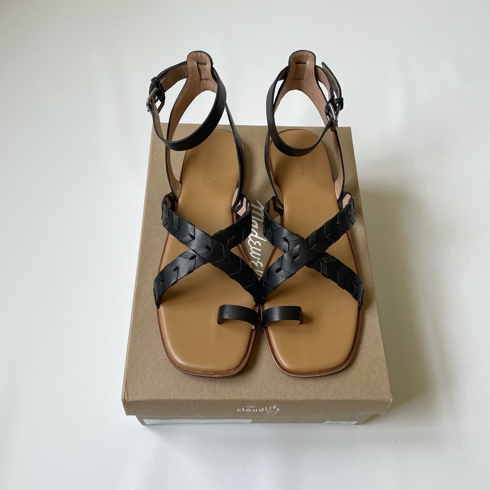 M A D E W E L L • Whipstitch Sandal in Black